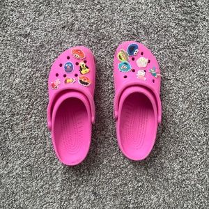 Hot pink crocs